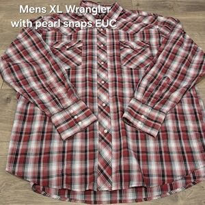 Wrangler Men's Red Plaid Shirt
